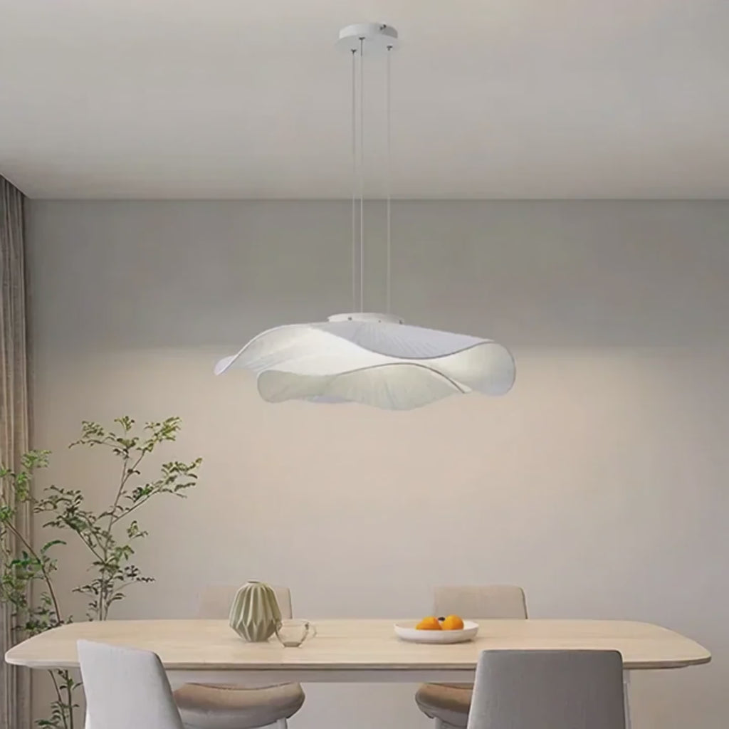 Lustre blanc - suspension bohème